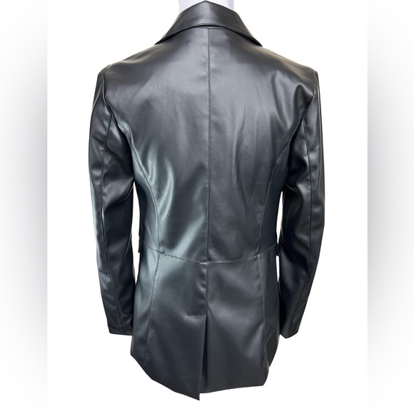 NWT Laundry By Shelli Segal Polyurethane Notched Collar Single Button Blazer S - Picture 2 of 15